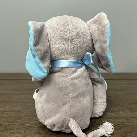Burton and Burton Plush Elephant Gray and Blue Lovey Plush - Picture 2 of 5
